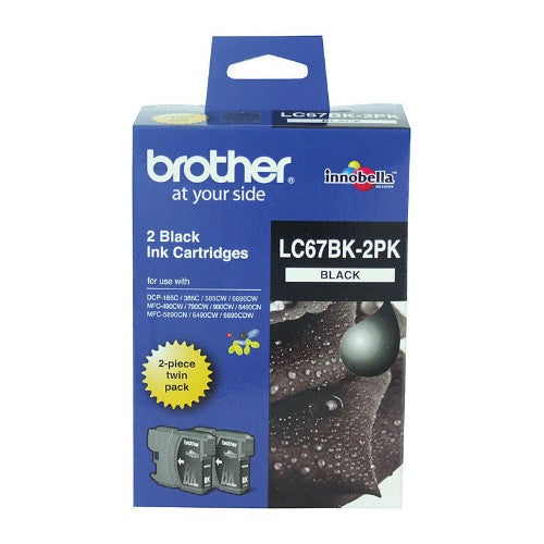 Brother LC67BK2PK ink cartridge 2 pc(s) Original Black
