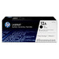 HP 12A 2-pack Black Original LaserJet Toner Cartridges