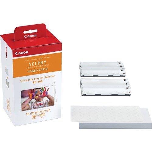 Canon RP-108 Colour Ink + 100 x 148 mm Paper Set, 108 Sheets