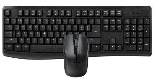 Rapoo X1800Pro keyboard Mouse included Universal RF Wireless QWERTY English Black