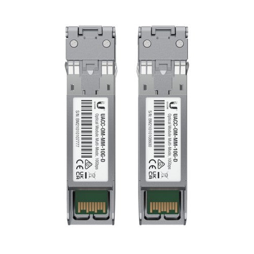 Ubiquiti Networks UACC-OM-MM-10G-D-2 network transceiver module Fiber optic 10000 Mbit/s 850 nm