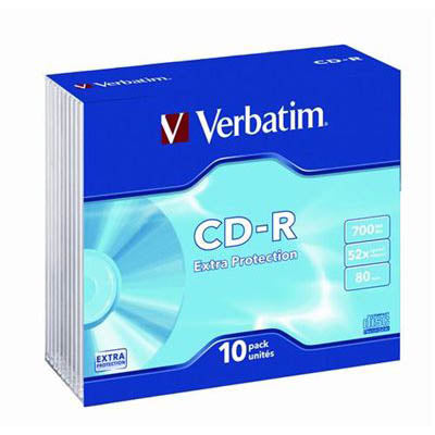 Verbatim CD-R 80MIN 700MB 52X Branded 10pk Slim Case 10 pc(s)