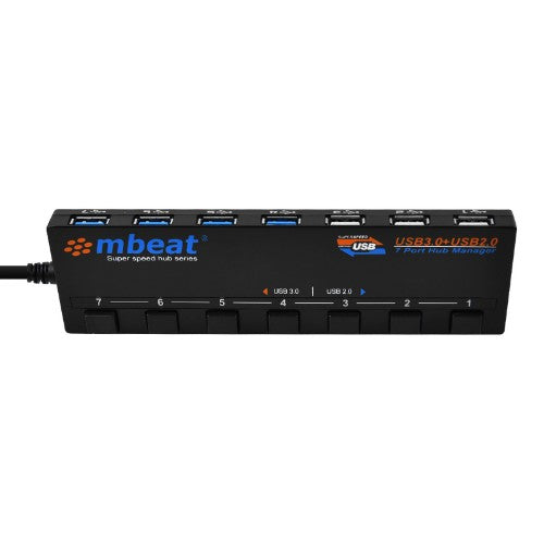 MBeat USB-M43HUB interface hub USB 3.2 Gen 1 (3.1 Gen 1) Type-A 5000 Mbit/s Black