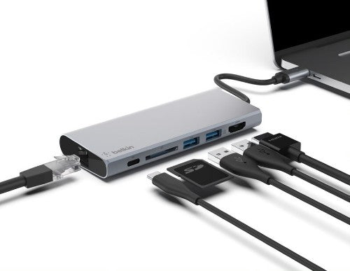Belkin F4U092BTSGY laptop dock/port replicator USB 3.2 Gen 1 (3.1 Gen 1) Type-C Grey
