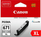 Canon 671 XL ink cartridge 1 pc(s) Original High (XL) Yield Grey