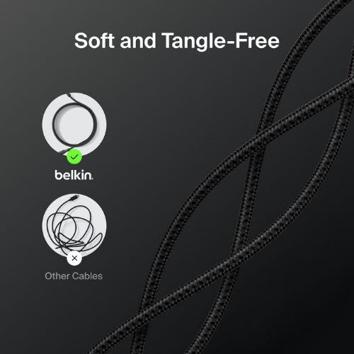 Belkin CAB022FQ1MBK USB cable USB 2.0 1 m USB A USB C Black