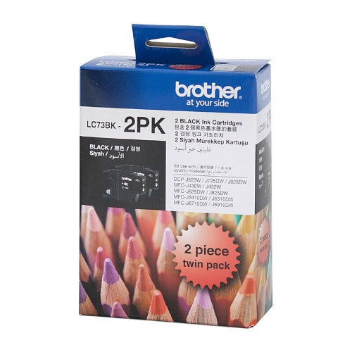 Brother LC73BK2PK ink cartridge 2 pc(s) Original Black