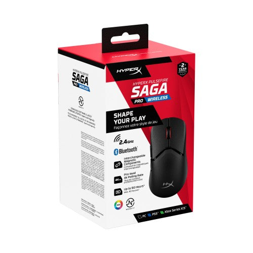 HyperX Pulsefire Saga Pro Wireless Gaming Mouse (Black)
