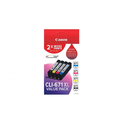 Canon CLI671XLVP ink cartridge 4 pc(s) Original High (XL) Yield Black, Cyan, Magenta, Yellow