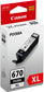 Canon PGI-670XLBK ink cartridge Original Black