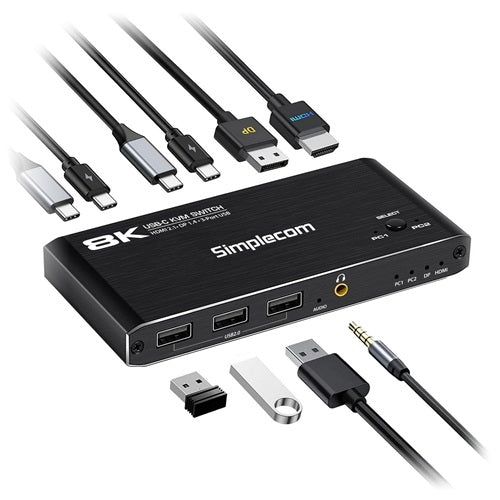 Simplecom KM470 laptop dock/port replicator Docking USB 3.2 Gen 1 (3.1 Gen 1) Type-A Black