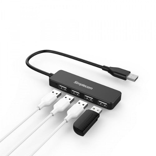 Simplecom CH241 interface hub USB 2.0 480 Mbit/s Black