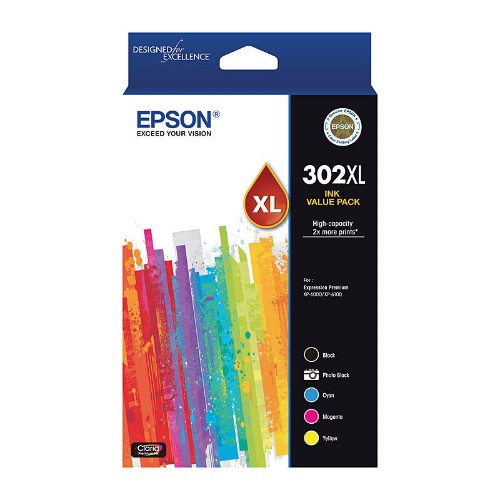 Epson 302XL ink cartridge Black, Cyan, Magenta, Photo black, Yellow