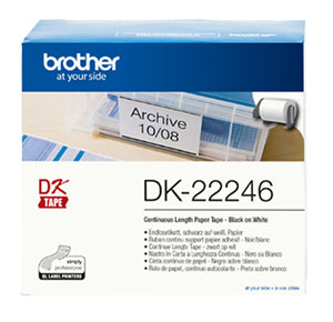 Brother DK-22246 label-making tape Black on white