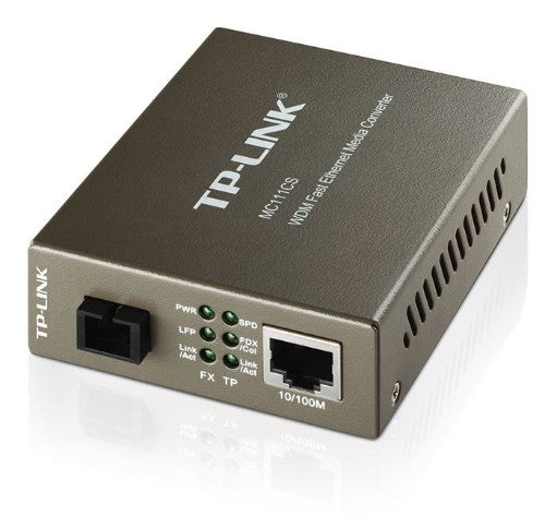 TP-Link MC111CS network media converter 100 Mbit/s Single-mode Black