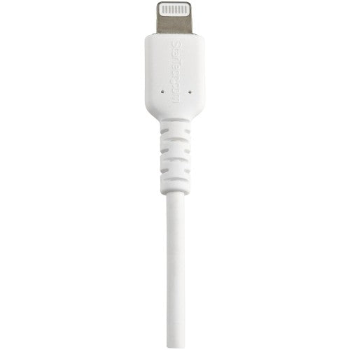 StarTech.com 12inch (30cm) Durable White USB-A to Lightning Cable - Heavy Duty Rugged Aramid Fiber USB Type A to Lightning Charger/Sync Power Cord - Apple MFi Certified iPad/iPhone 12