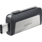 SanDisk Ultra Dual Drive USB Type-C USB flash drive 128 GB USB Type-A / USB Type-C 3.2 Gen 1 (3.1 Gen 1) Black, Silver