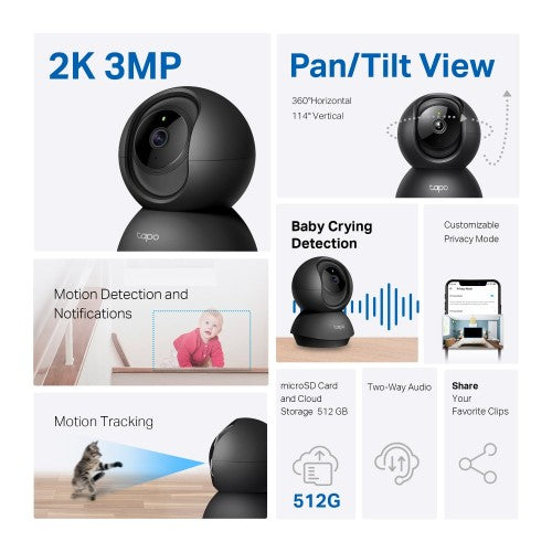 TP-Link Tapo Pan/Tilt Home Security Wi-Fi Camera