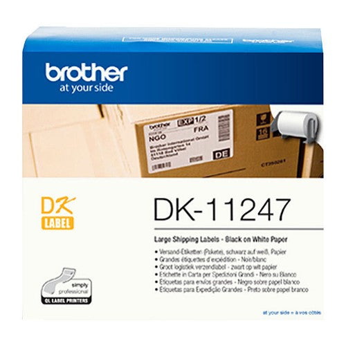 Brother DK-11247 label-making tape Black on white