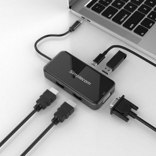 Simplecom DA451 laptop dock/port replicator Wired USB Type-C Black