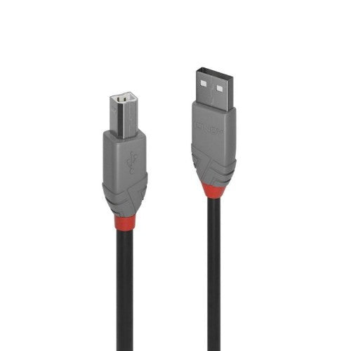 Lindy 2m USB 2.0 Type A to B Cable, Anthra Line