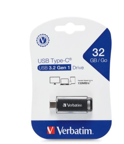 Verbatim 70903 USB flash drive 32 GB USB Type-C 3.2 Gen 1 (3.1 Gen 1) Black