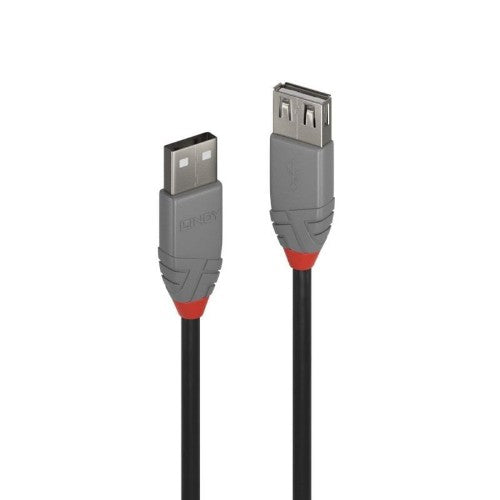 Lindy 0.5m USB 2.0 Type A Extension Cable, Anthra Line