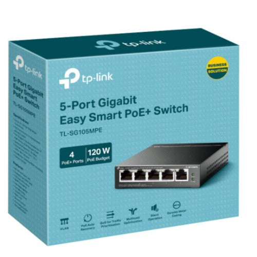 TP-Link 5-Port Gigabit Easy Smart Switch with 4-Port PoE+