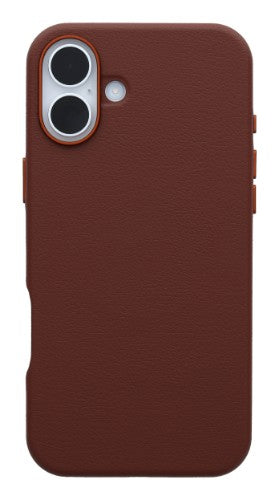 OtterBox Symmetry Series Cactus Leather for MagSafe for iPhone 16 Plus, Rich Adobe