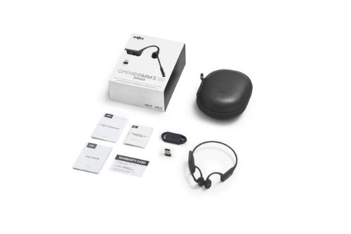 SHOKZ OpenComm2 UC 2025 Upgrade Wireless Bluetooth Bone Conduction Videoconferencing Headset with USB-C Charging Port and USB-A adapter | 16 Hr Talk Time, 29m Wireless Range, 1 Hr Charge Time | Includes Noise Cancelling Boom Mic and Dongle, Black