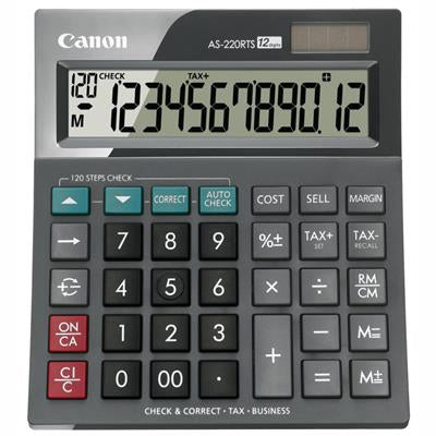 Canon AS-220RTS calculator Desktop Basic Black, Grey