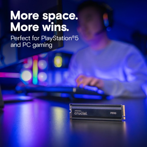 Crucial CT1000P510SSD5 internal solid state drive 1 TB M.2 PCI Express 5.0 NVMe TLC