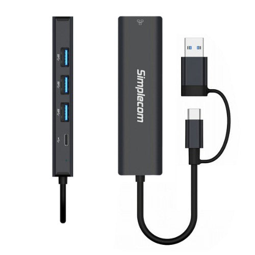 Simplecom CHN436 laptop dock/port replicator Wired USB 3.2 Gen 1 (3.1 Gen 1) Type-C Black