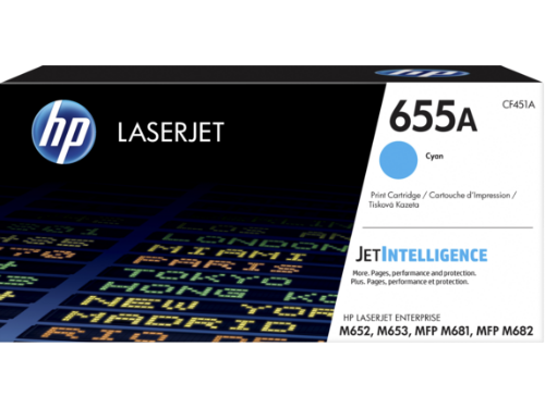 HP 655A Cyan Original LaserJet Toner Cartridge