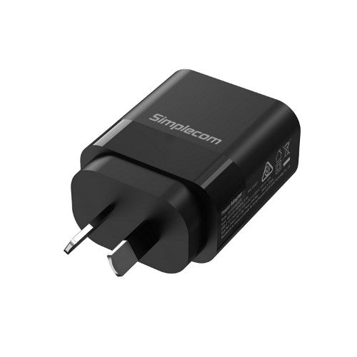 Simplecom CU221 mobile device charger Smartphone, Tablet Black AC Fast charging Indoor