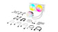 Corsair iCUE LINK TITAN RX RGB Processor All-in-one liquid cooler 12 cm White 1 pc(s)