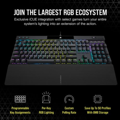 Corsair K70 RGB PRO keyboard Gaming USB QWERTY English Black