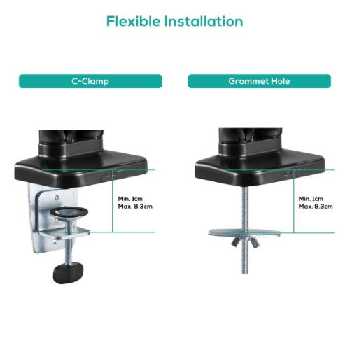 MBeat activiva ErgoLife 81.3 cm (32") Clamp Black