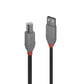 Lindy 1m USB 2.0 Type A to B Cable, Anthra Line