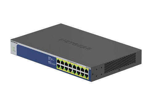NETGEAR GS516PP Unmanaged Gigabit Ethernet (10/100/1000) Power over Ethernet (PoE) 1U Blue, Grey