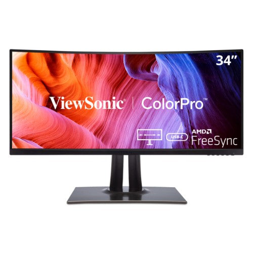 Viewsonic VP Series VP3481A computer monitor 86.4 cm (34") 3440 x 1440 pixels Wide Quad HD LED Black