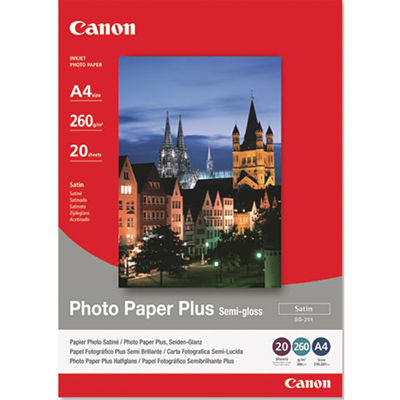 Canon SG-201 Semi-Gloss Photo Paper Plus A4 - 20 Sheets