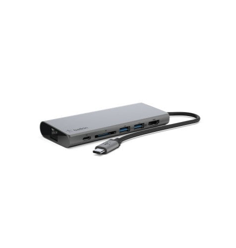 Belkin F4U092BTSGY laptop dock/port replicator USB 3.2 Gen 1 (3.1 Gen 1) Type-C Grey