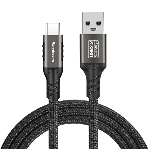 Simplecom CAU510 USB cable USB 3.2 Gen 2 (3.1 Gen 2) 1 m USB C USB A Black