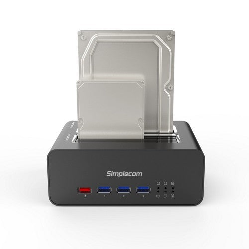 Simplecom SD352 storage drive docking station USB 3.2 Gen 1 (3.1 Gen 1) Type-A Black