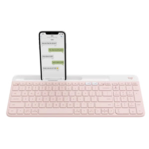 Logitech 920-011329 keyboard Office RF Wireless + Bluetooth QWERTY English Rose