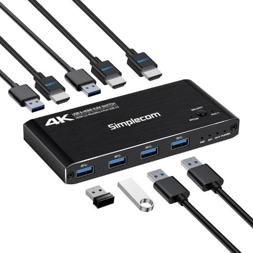 Simplecom KM420 laptop dock/port replicator USB 2.0 Type-C Black