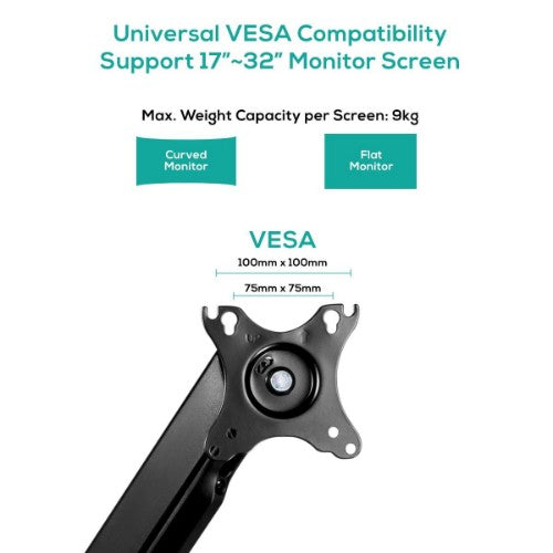 MBeat activiva ErgoLife 81.3 cm (32") Clamp Black