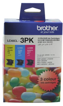 Brother LC40CL3PK ink cartridge 3 pc(s) Original Cyan, Magenta, Yellow