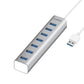 MBeat MB-HUB768 interface hub USB 3.2 Gen 1 (3.1 Gen 1) Type-A 5000 Mbit/s Stainless steel